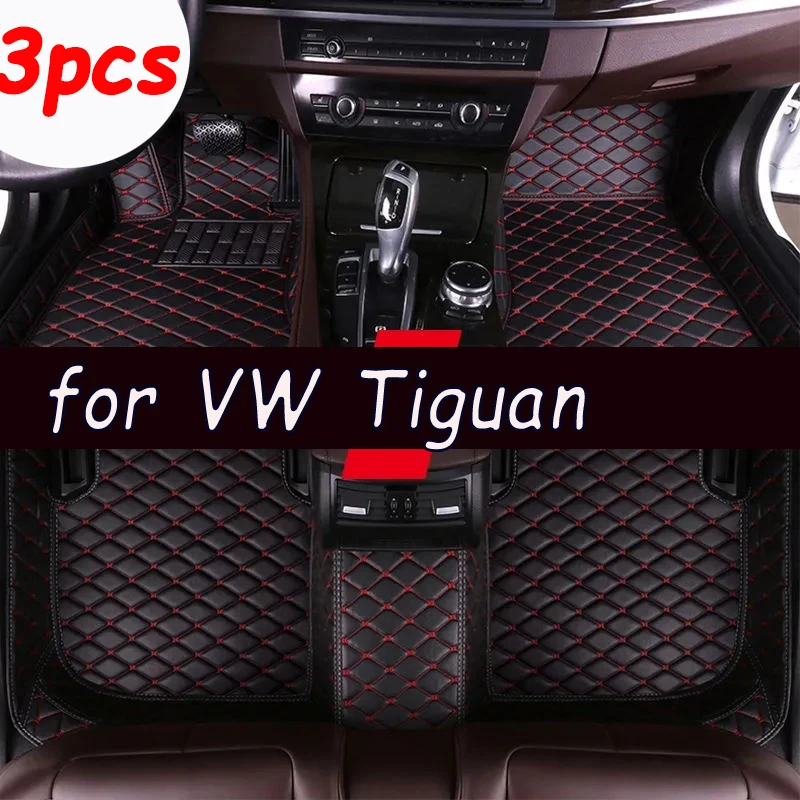 Floor Mats For VW Tiguan Allspace AD BW 2017~2022 Waterproof Carpet Car Floor Mat Tapis Voiture Car Accessories Interior