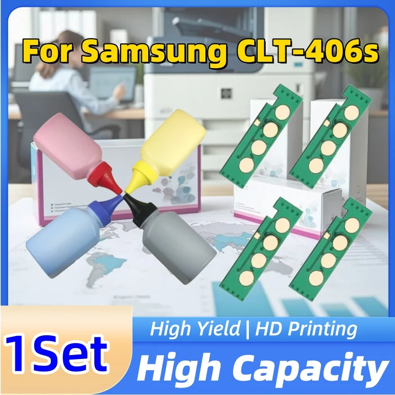 

Clt-406s 406 Clt-k406s чип порошка тонера для Samsung CLP 360 365 C410W C460W C460FW CLX 3305 Clx-3305fw сброс наполнения порошка