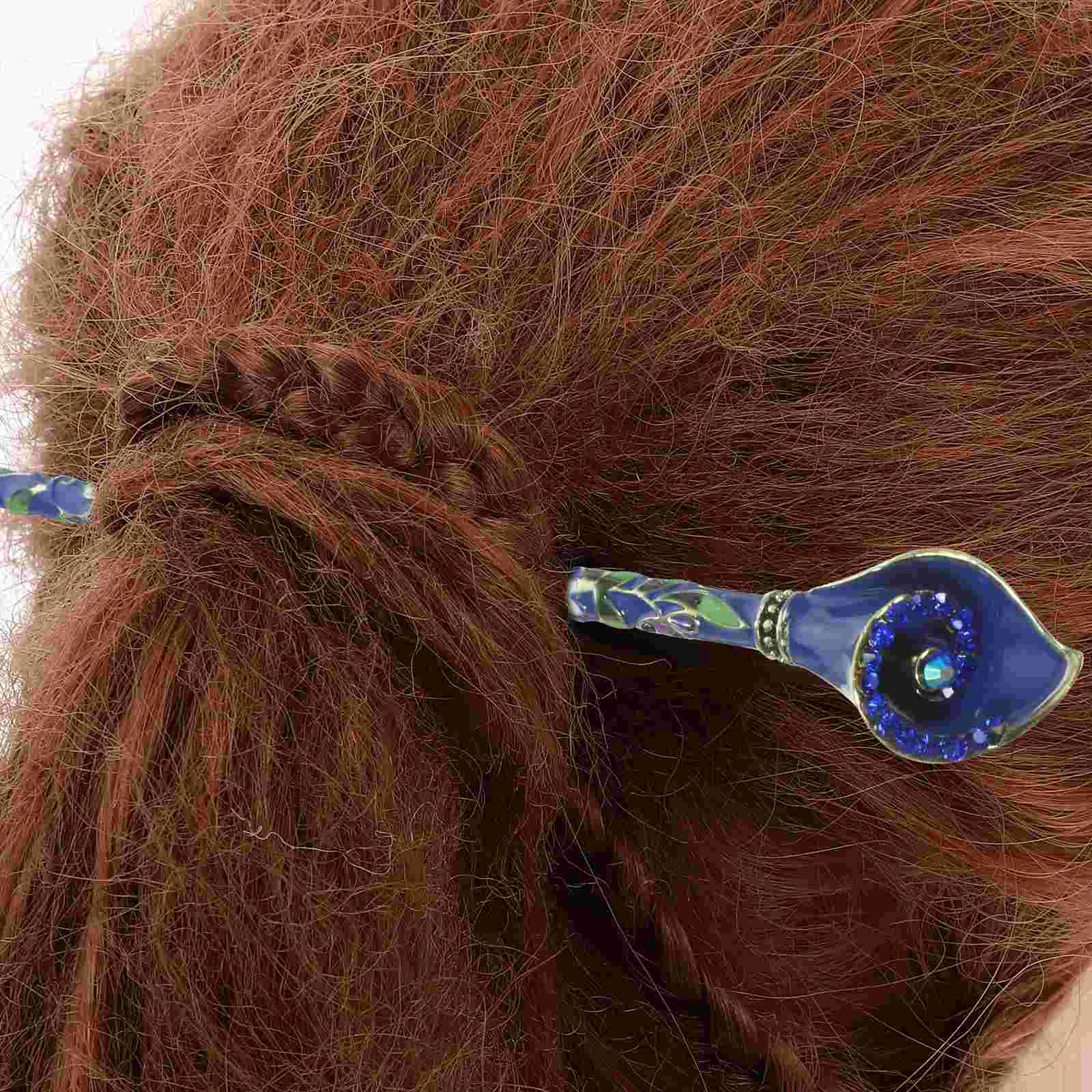 

Headgear Miss Hair Barrettes Japanese Chopsticks Chinese for Women Bun Pins Alloy Vintage