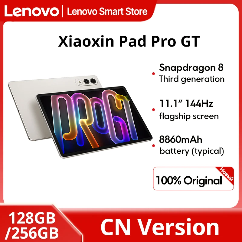 Origina Lenovo Xiaoxin Pad Pro GT Tablet CN Version 11.1'' 3.2K LCD 144Hz Display Snapdragon 8 Gen 3 8860mAh Android Pad PC