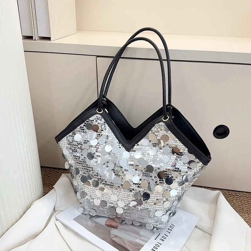 bolsas-de-ombro-em-pu-com-lantejoulas-para-mulheres-grande-capacidade-bolsa-tipo-bucket-versatil-e-portatil-com-ziper