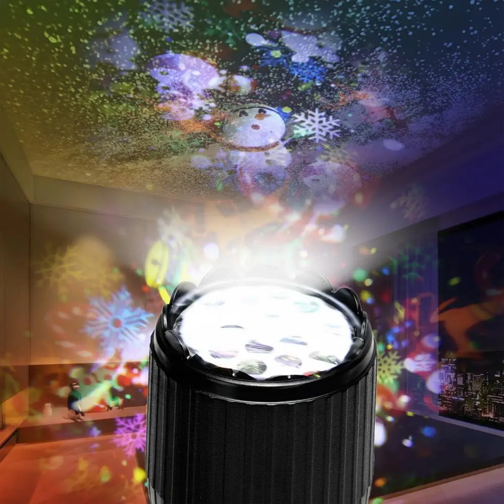 عيد الميلاد LED ندفة الثلج ضوء الإسقاط USB بالطاقة الدورية LED الليزر ضوء المرحلة لقضاء عطلة حفلة الهالوين عيد الميلاد ديكور الهدايا