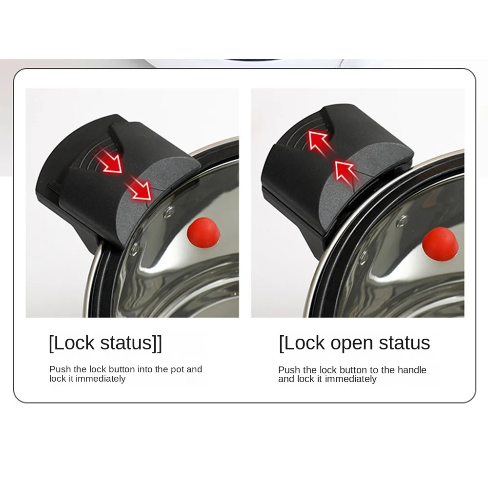 وعاء ضغط صغير من الفولاذ المقاوم للصدأ مع صمام عادم، وعاء طهي منزلي، وعاء غير لاصق ذو سعة كبيرة