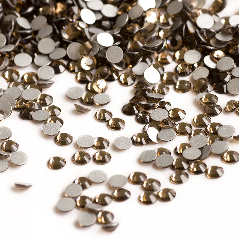 PUBRILEX Kristall-Strasssteine mit flacher Rückseite, Rauchtopas, ohne Hotfix, Strass für DIY-Nagelkunst, Handwerk, Kleidungsstücke und Kleiderdekoration – Detail 4