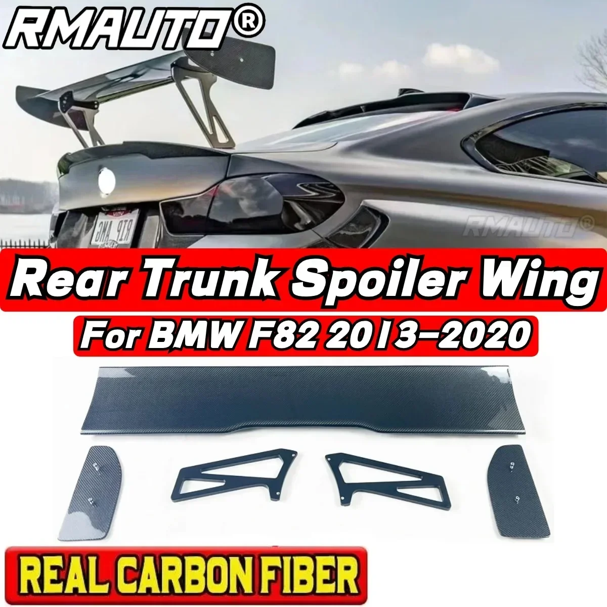 For BMW F82 F80 M2 M3 M4 M5 M6 2013-2020 Rear Spoiler Body Kit BMW F82 Car Rear Trunk Spoiler Car Accessories Rear Trunk Wing