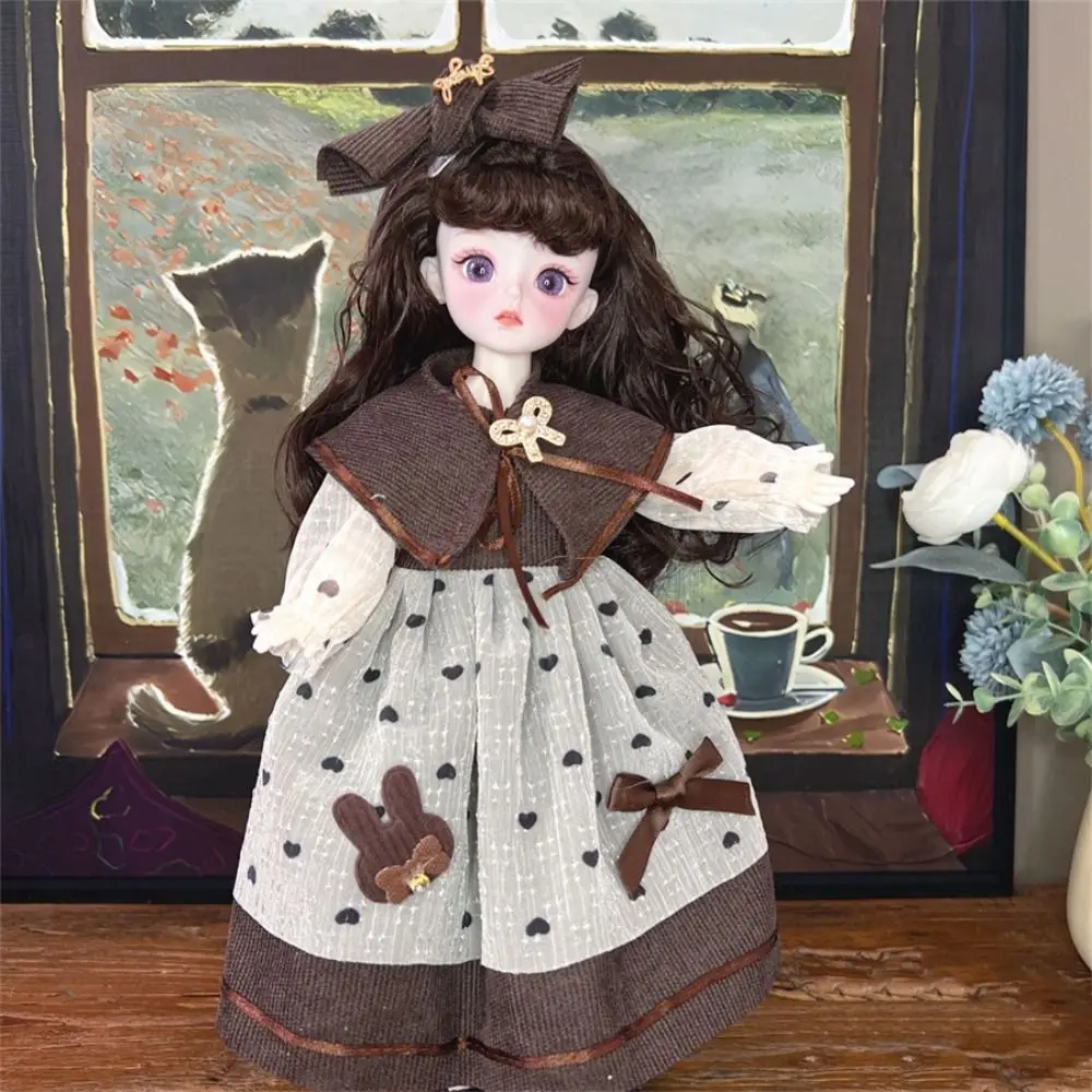 1 Set 1/6 SD 30cm with Clothes Attractive Eyes Multi-style Dress Up Ball Jointed Anime Makeup Ball Joint Girl Gift