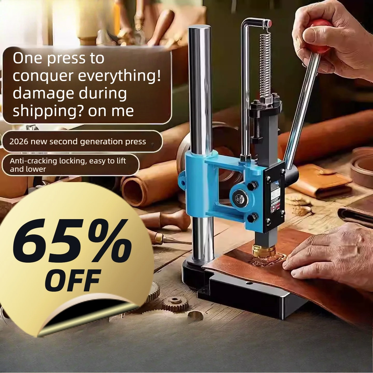 Industrial Precision Manual Press, Small Beer Machine Punch Shaft Press Punch Chopper