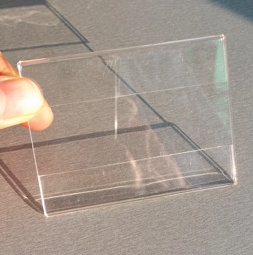 Porta Cartellini in Acrilico Trasparente per Nomi, Prezzi, Etichette e ID - Spessore 1.2mm - Ideali per Pubblicità e Promozioni