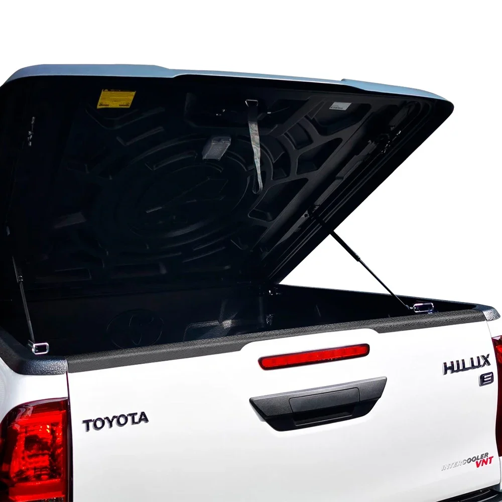 a través de la cubierta de la puerta trasera, protector de riel embellecedor para Toyota hilux revo 2015-2023, tira protectora trasera de coche