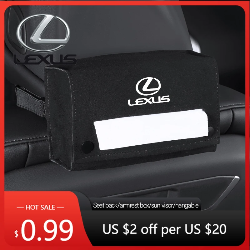 

Interior Stickers Car Tissue Storage Box Napkin Paper Bag Interior Accessories For Lexus IS250 IS200 NX300h Ct200h RX450 NX ES30