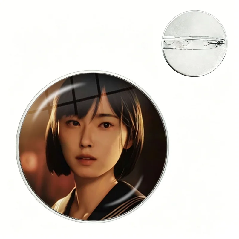 H-Hinako shimizu silent H-hill Badges 25mm Round Cosplay Pin Bag Decor Fans Collect Friends Gifts Brooch Souvenir