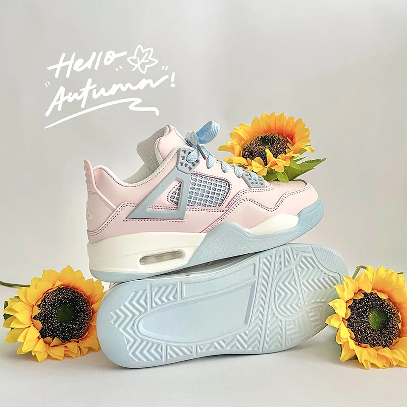 

Fashion Women's Shoes Sweet Style Round Head Chunky Sneakers for Woman Exquisite Lace Casual Shoes Designer Shoes Zapatos Mujer