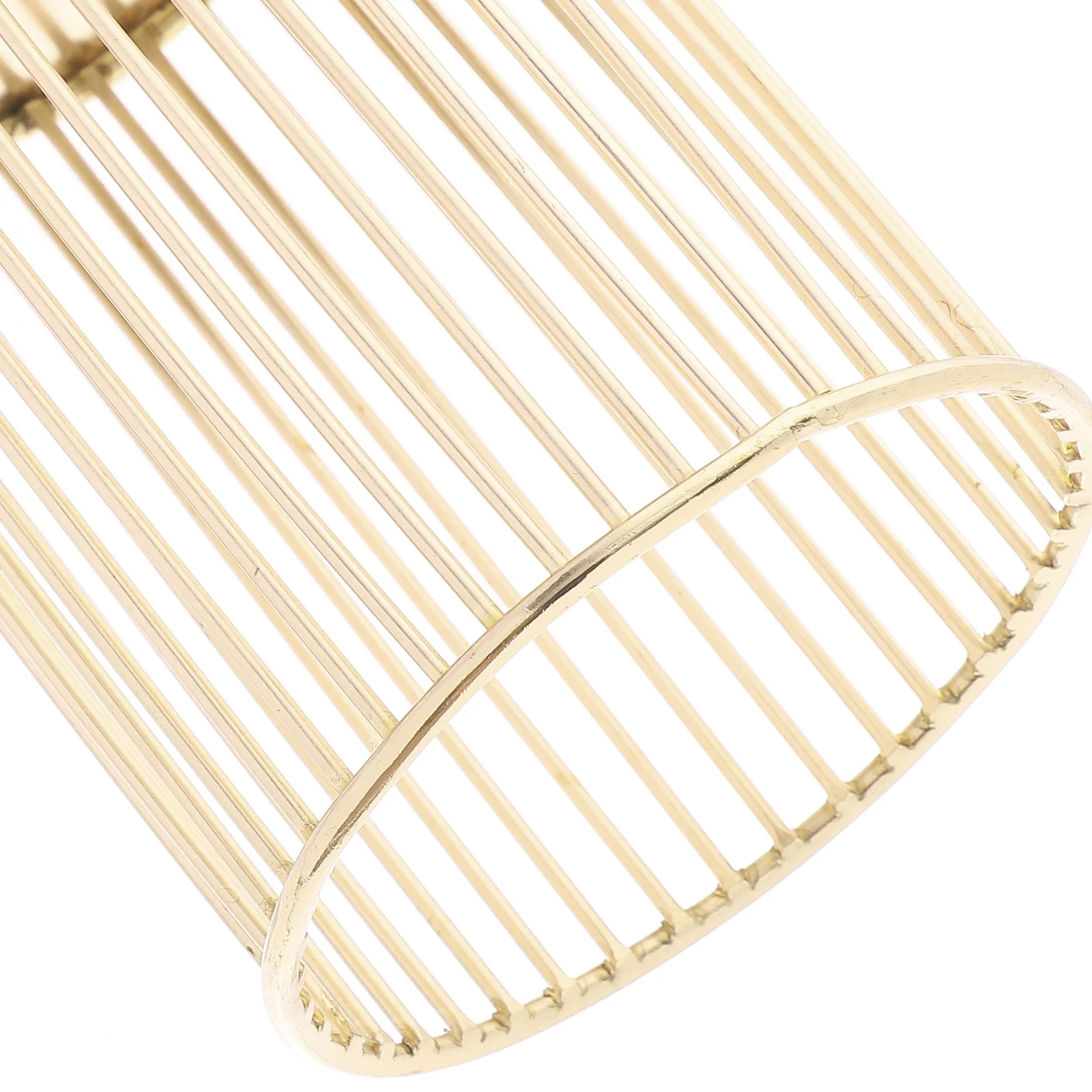 

Gold Plated Pen Holder Iron Metal Desk Organizer Smooth No Burrs Multipurpose Storage For Pens Pencils Brushes Keys Office