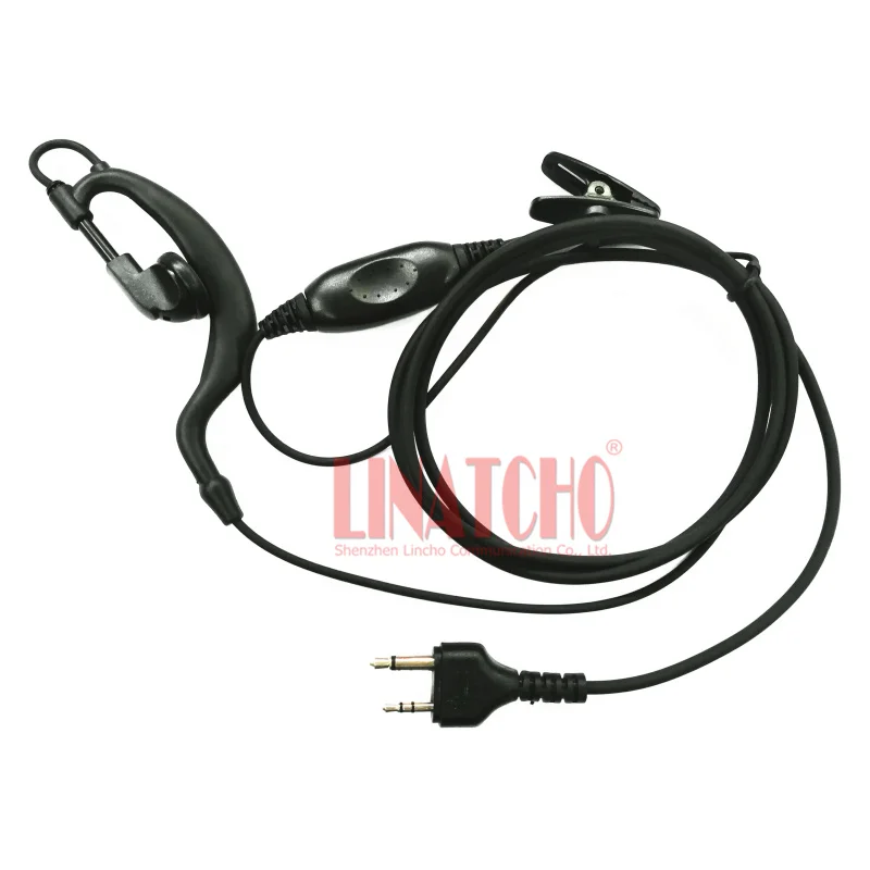 For Midland LXT535 LXT600 GXT300 Radio 2 Pin G Shape Earpiece Midland Headset Mic