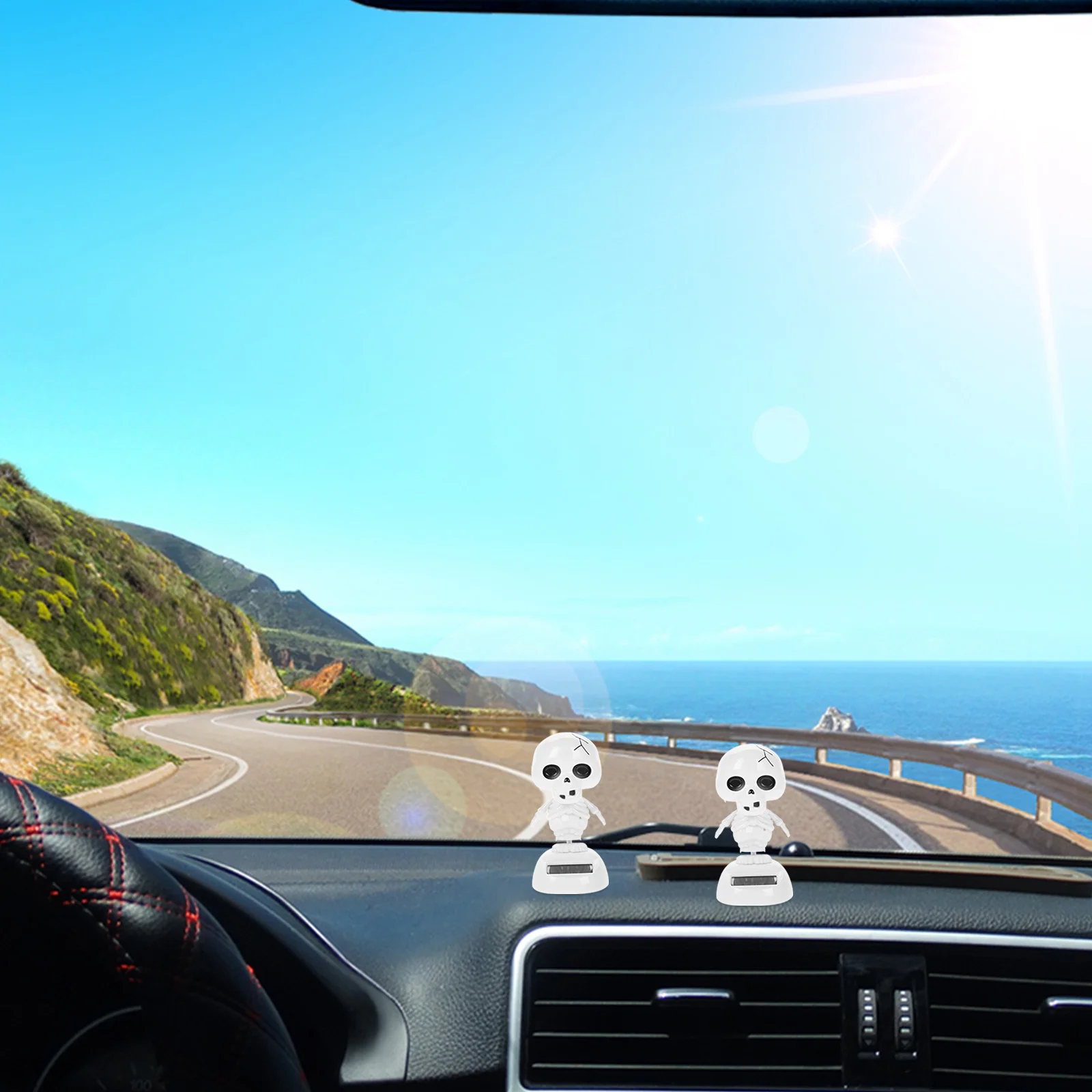 2 قطعة ديكور شبح الرقص الشمسي يهز الرأس زينة الهالوين لسطح المكتب والمنزل والديكور الداخلي والخارجي