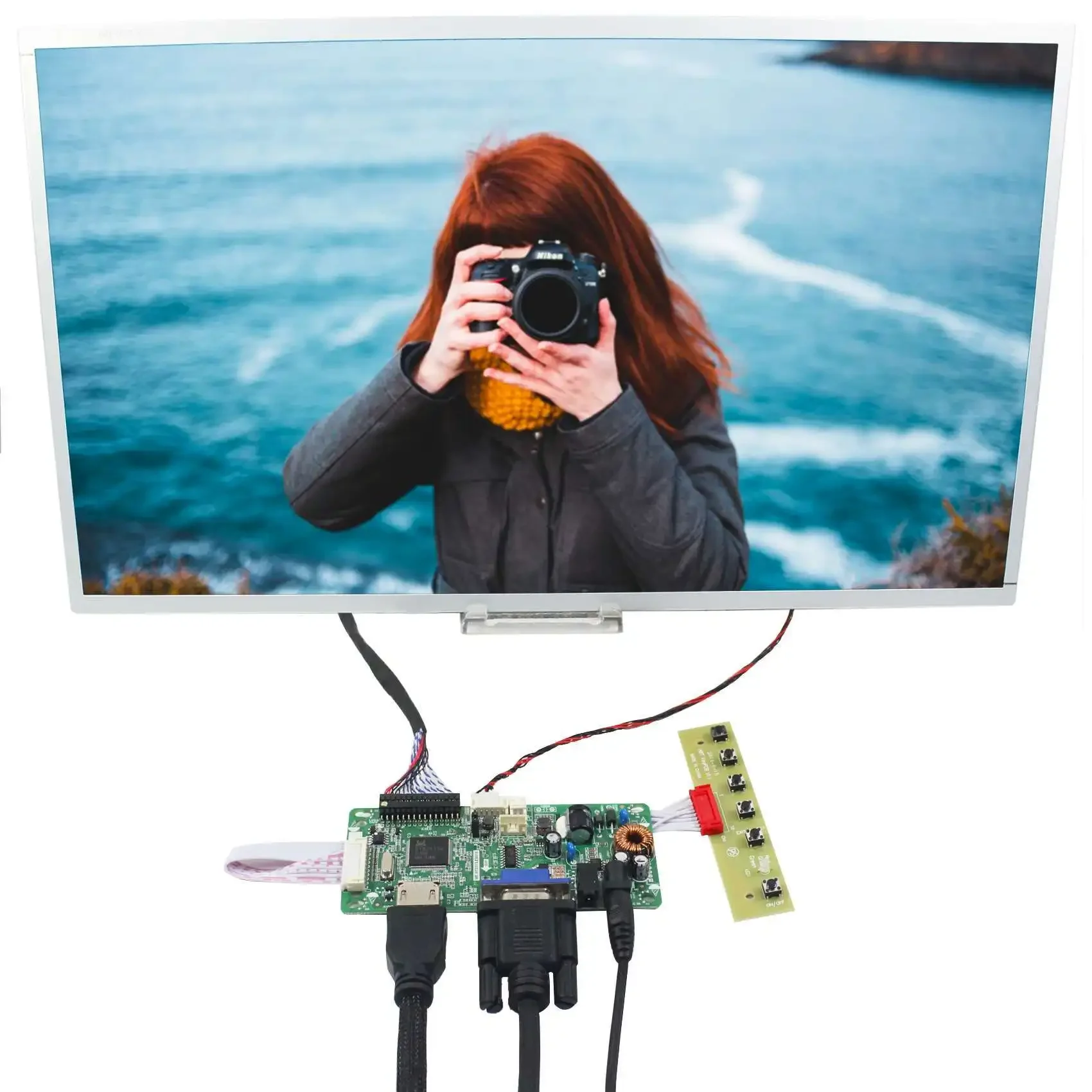 Led Tv Backlight Driver Board Universal Digital Lcd Screen Chinese Homemade Video 20.7Inch 1920X1080 Monitor Industrial Display