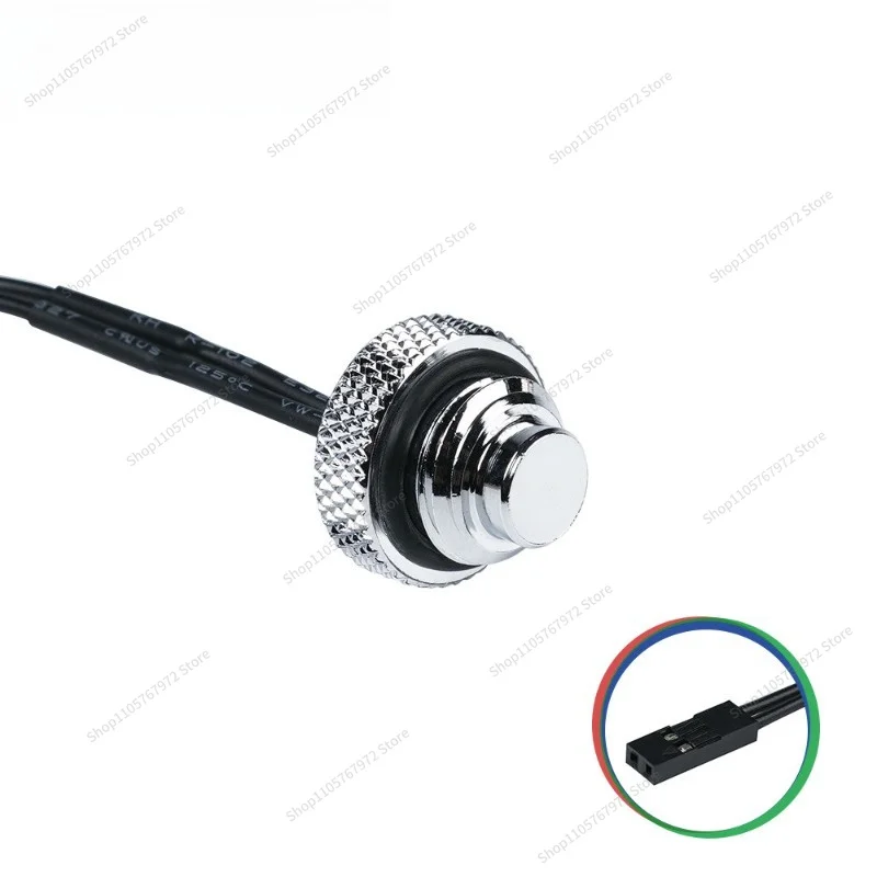 For G1/4 black/bright silver 10K temperature measurement water stop  plug TCWD-V1