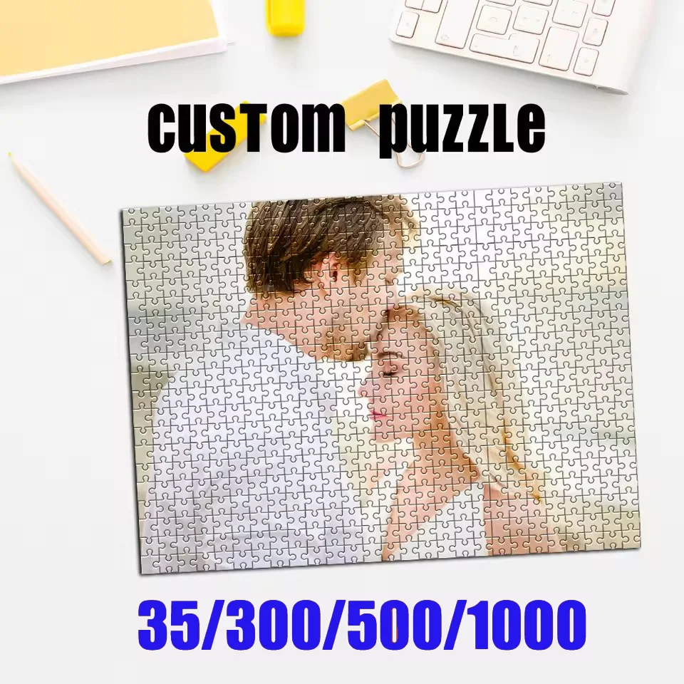 Personalized Custom Photo Puzzle Customize "Cardboard/Woode…