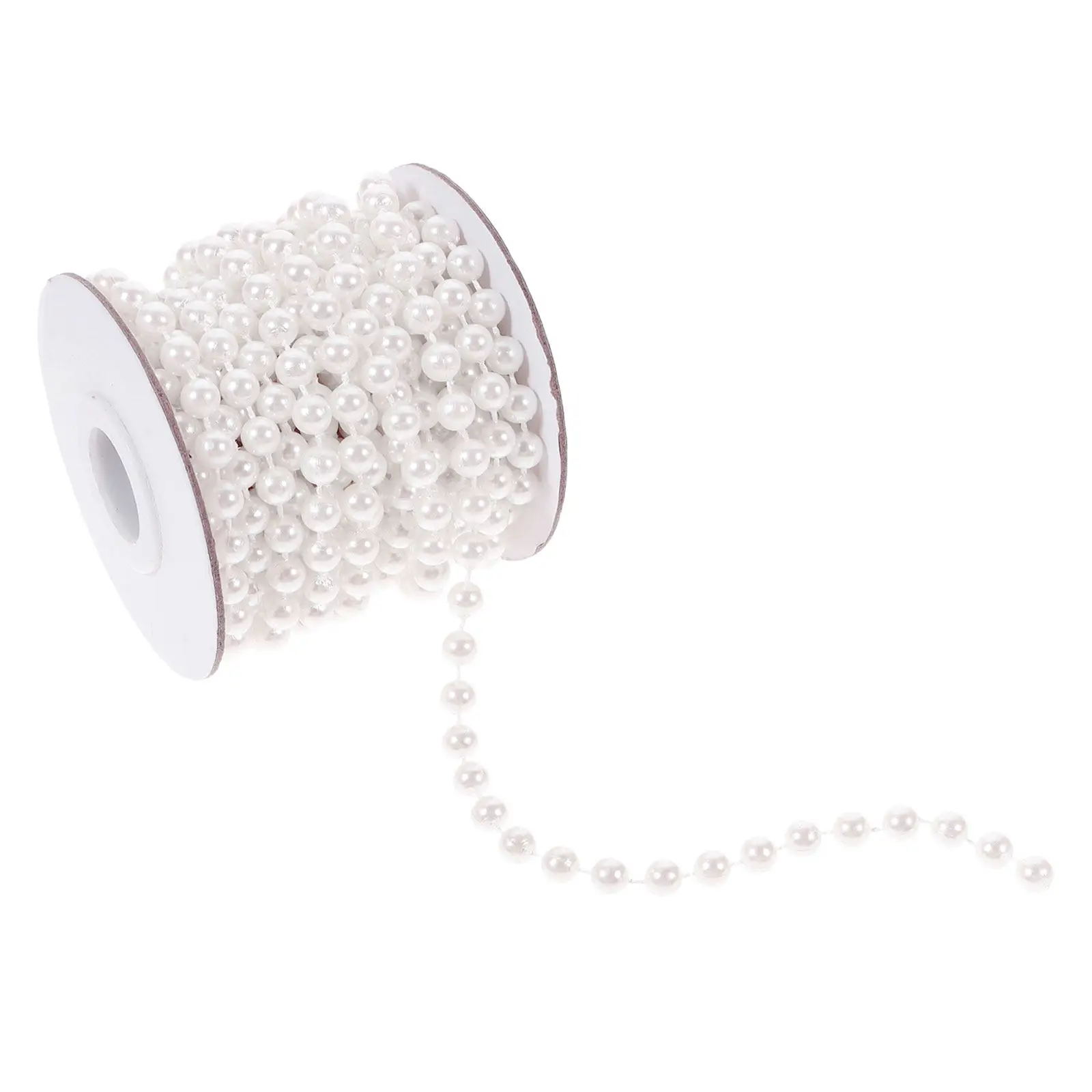 5M Pearl Garland Roll Artificial Pearl Bead Chain for Necklace Bracelet Making Wedding Decoration Christmas Tree Vase Filler