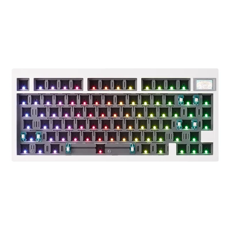 

GMK81 Mechanical Keyboard Kit Hot-swappable Bluetooth 2.4G Wireless RGB Backlit Gasket Structure Support for