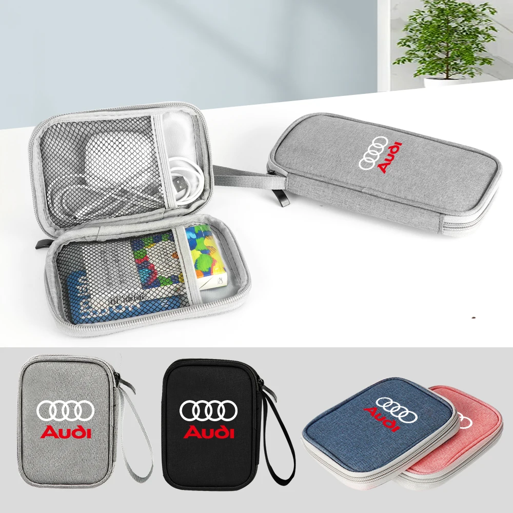 Чехол для ключей от автомобиля, сумки для хранения наушников для Audi Sline A3 A4 A5 A6 A7 A8 Q3 Q5 Q7 Quattro TT RS A4L S3 S4 S7 S6 B5 B6 R8 8P