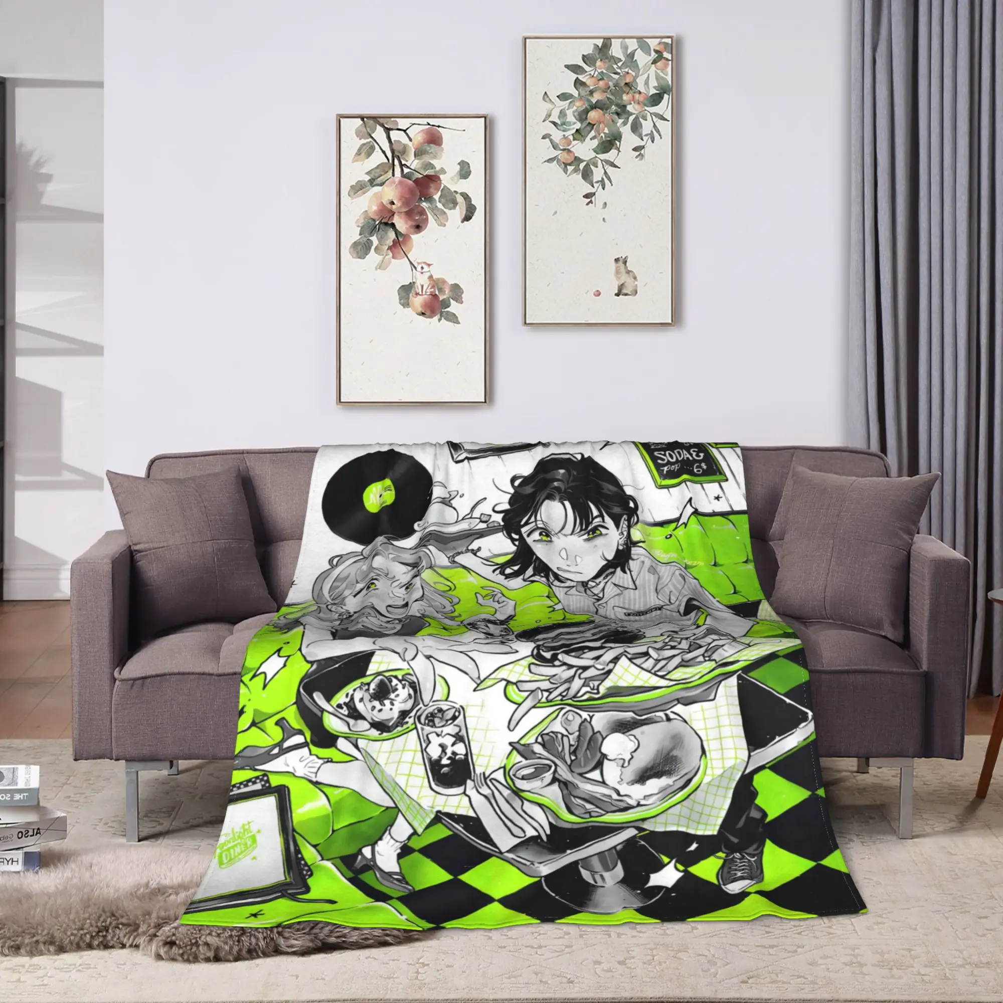 The Guy She Was Interested in Wasn't a Guy at All Flannel Blanket  Warm Bedding Throws for Picnic Pattern Bedspread Sofa Bed