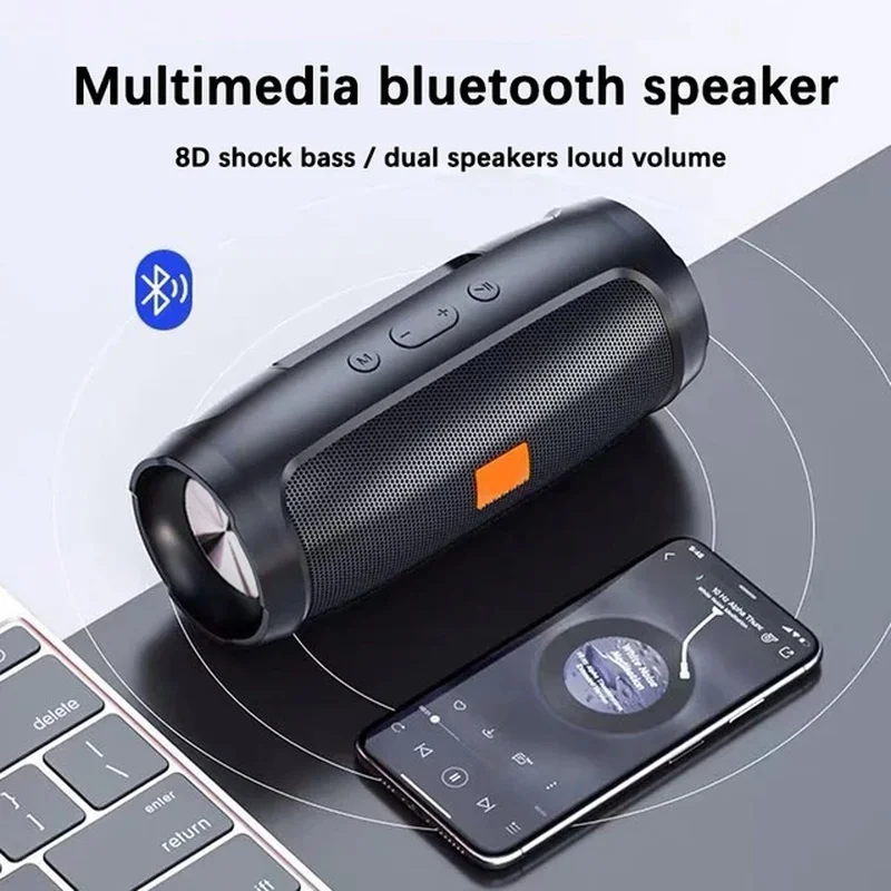 Portable Subwoofer BT Speaker Outdoor Stereo Surround Speaker Wireless Speaker Supports FM Radio TF Card