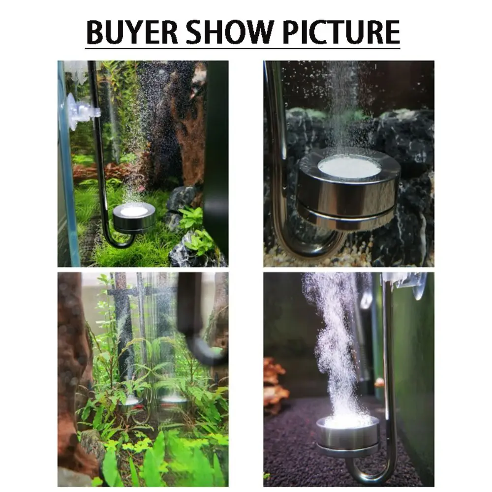 Stainless Steel Aquarium CO2 Diffuser Atomizing Film Pagoda Shape Interface Ceramic Disc Refiner Polished Design Ceramic Disc
