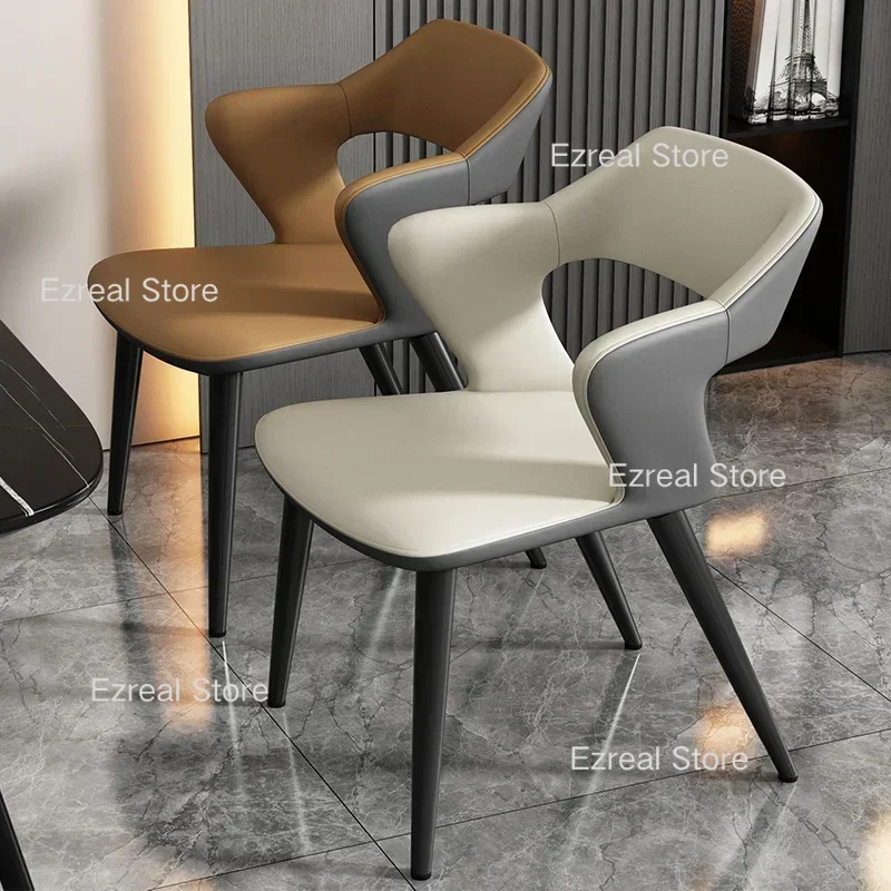 Outdoor Living Room Dining Chair Modern Home Handrail Comfort Kitchen Chairs Single Sillas Para Comedor Garden Furniture LJ50DC