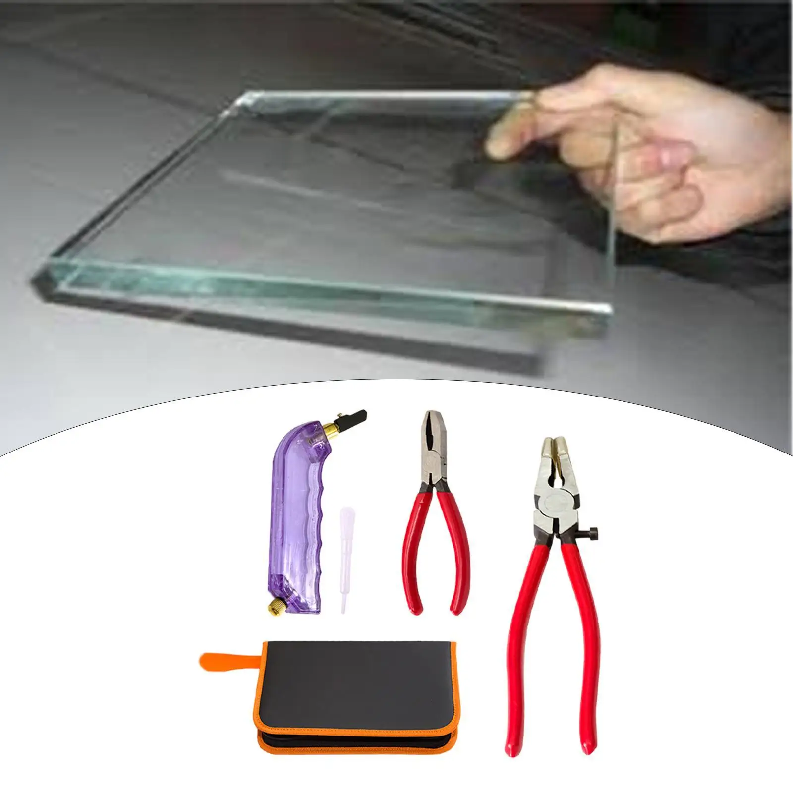 Glass Cutting Tools Glass Cutter Tool Kit for Mirror Thick Glass Fusing