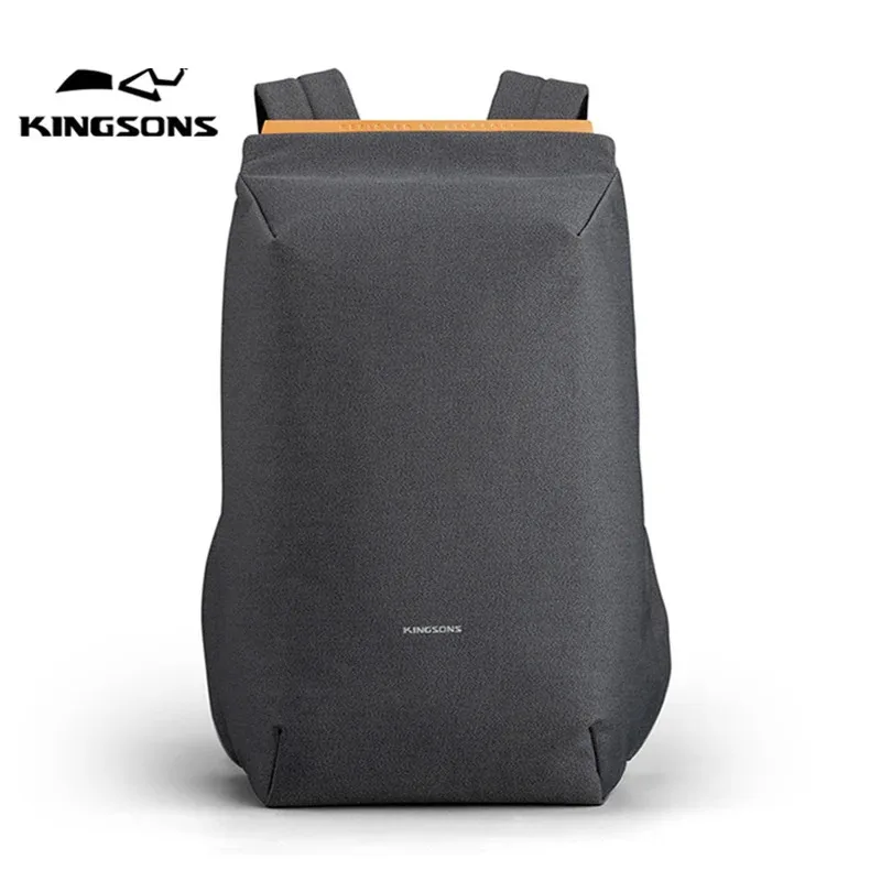 Kingsons-mochila impermeable con carga USB para niños, bolso antirrobo para ordenador portátil de 2024 pulgadas, mochilas escolares para niños, 15,6