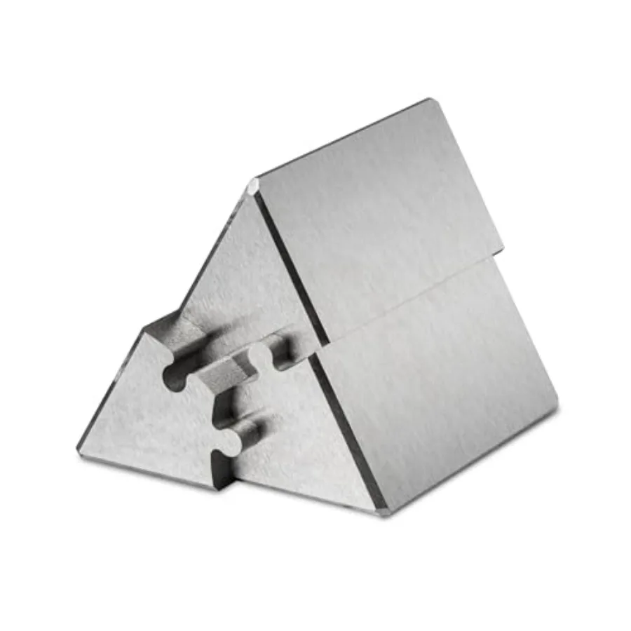 

3-Piece Stainless Steel Triangle 3D Puzzle for Adults - Zero Tolerance Wire EDM Cut Desk Toy and Fidget Gift in Silver Color fo