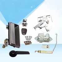 Cab Door Lock Assembly Inner Handle Outer Handle Lock Cylinder Lock Block with Connecting Rod for DH55 Daewoo Excavator Parts