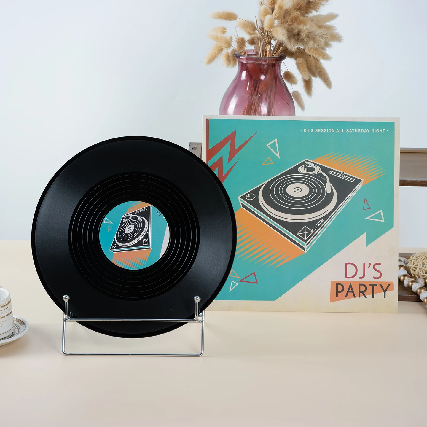 Antique Vinyl Simulation Record Album Envelope Room Living Room Bedroom Store Bar Wall Decoration Ornament Photography Props