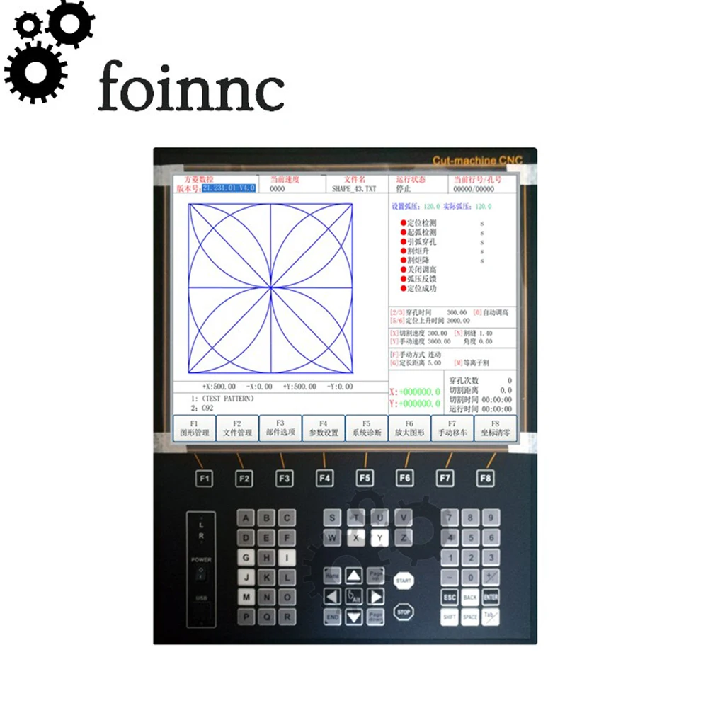 New Controller Fangling F2500a/b/t Plasma Cutting Expert Cnc Flame Plasma Gantry Cutting Machine Operating System