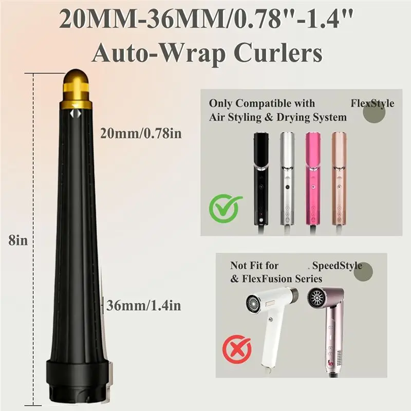 مرفق فرشاة مستديرة لمرفقات مجففات الشعر Shark Flexstyle، للشعر المستقيم والمموج والمجعد والملكي #6