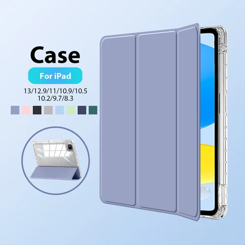 Imagen 1 del producto Funda para iPad Air 13 11 5 4 M3 M2 2024 Pro 13 M4 2025 Funda 11th A16 10 9 9th 10th Generación Mini 6 7 Funda protectora acrílica