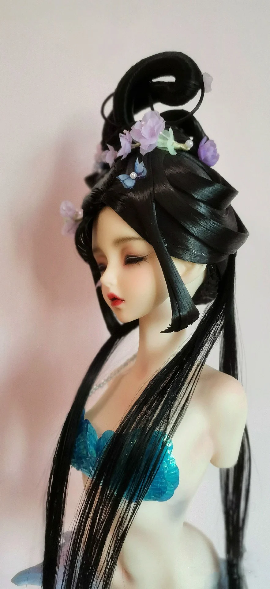 1/3 Ancient Costume BJD Wig Doll Accessories Hanfu Antique Style Hair Retro Wigs For BJD/SD SD13 Big Girl SSDF C1663