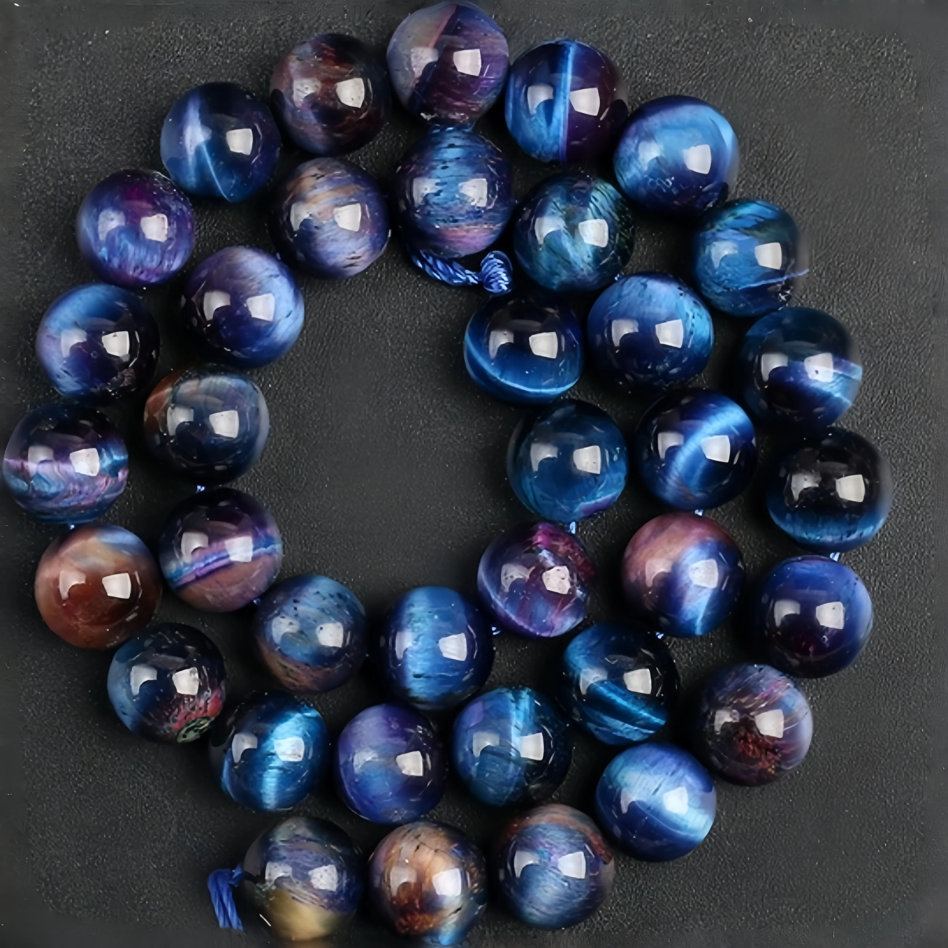 37 pezzi di gioielli con perline occhio di tigre cielo stellato all'ingrosso accessori fai da te semilavorati