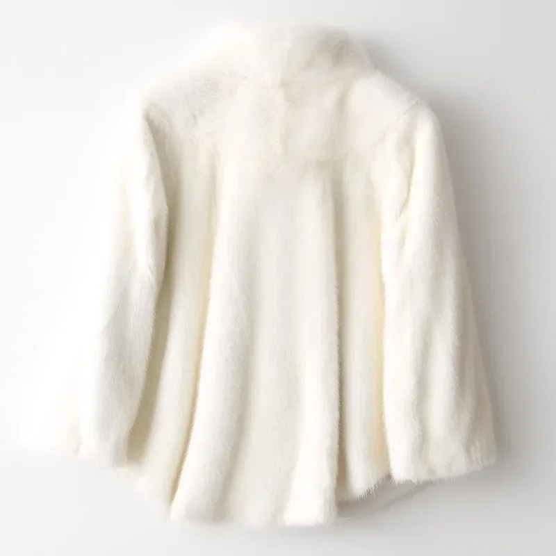 YOLANFAIRY 2025 천연 밍크 자켓 리얼 모피 코트 여성 따뜻한 겨울 모피 자켓 여성 의류 Short Outwear Chaqueta Invierno