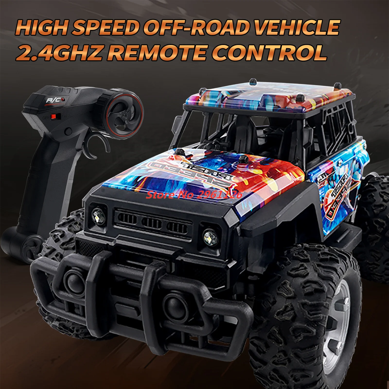 1:20 Long Range Off Road RC Climbing Car 2.4G Mini Double Motors RC Monster Truck All Terrain RC Racing Car Toys Boy Kid Gifts