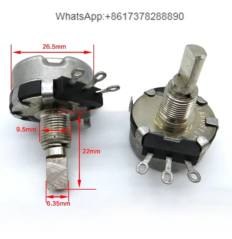 10PCS MEXICO potentiometer CLARO long life single 26 type 5K adjustable resistance 22MM half C0408219 CO408219 5K 20 SWITCH