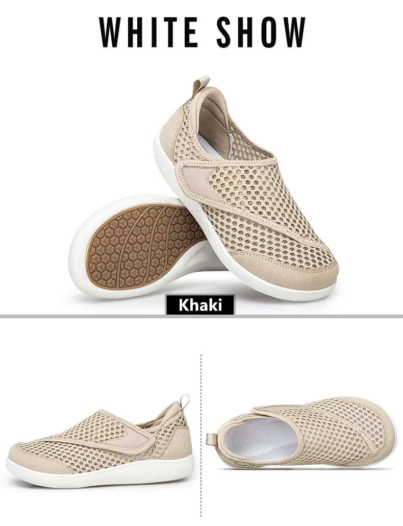 Neue Modische Herren-Sneaker Atmungsaktive Paar-Schuhe mit Breiter Zehenbox Barfußschuhe Bequeme Diabetiker-Schuhe Mesh Herren Freizeitschuhe zum Gehen – Detail 27
