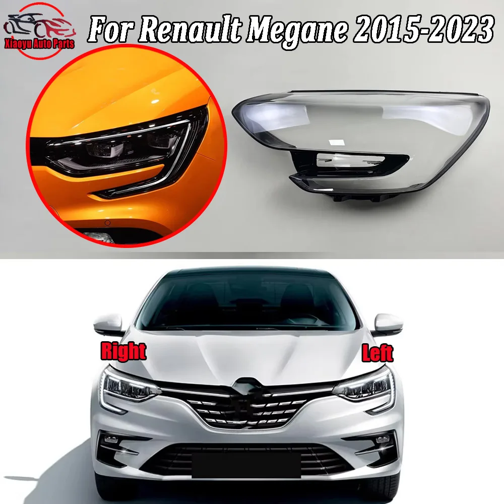 

Headlamp Transparent Shell Lampshade Lamp Shade Front Headlight Cover Lens Plexiglass 2015 2016 2017-2023 For Renault Megane