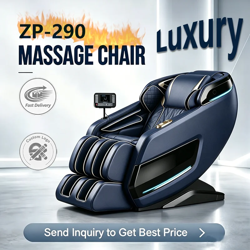 Massagestoel Luxury 3d Massage Chair 2025 With High Tech Touch Screen Zero Gravity SL Track For Shoulder Body Application