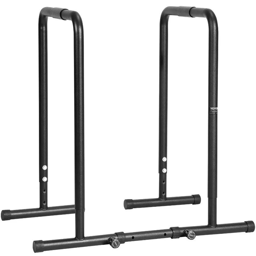 

Dip Bar 440 lbs Capacity Heave Duty Dip Stand Station with Adjustable Height Fitness Workout Dip Bar Station Stabilizer Parall