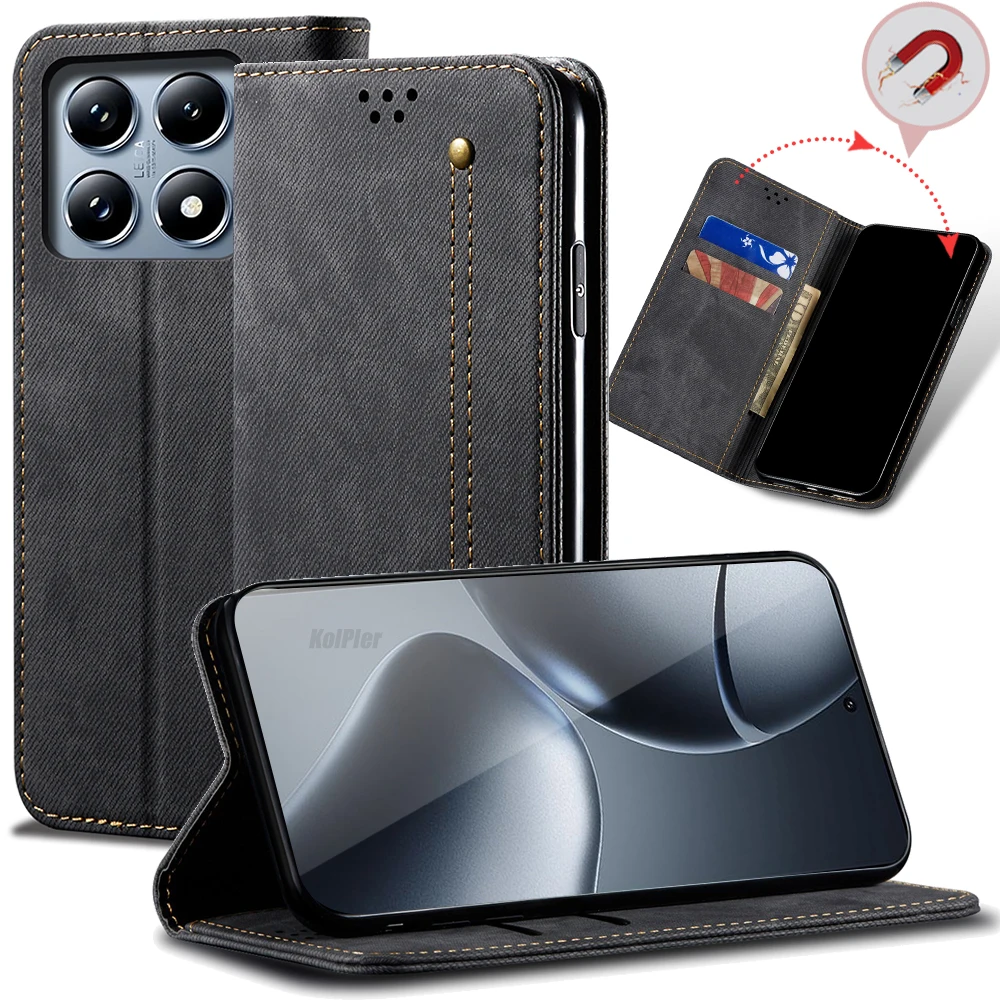 Luxury Leather Flip Wallet Case For Xiaomi MI 14T PRO / MI14T Card Slot Stand Magnetic Phone Cover House For MI14TPRO Bag