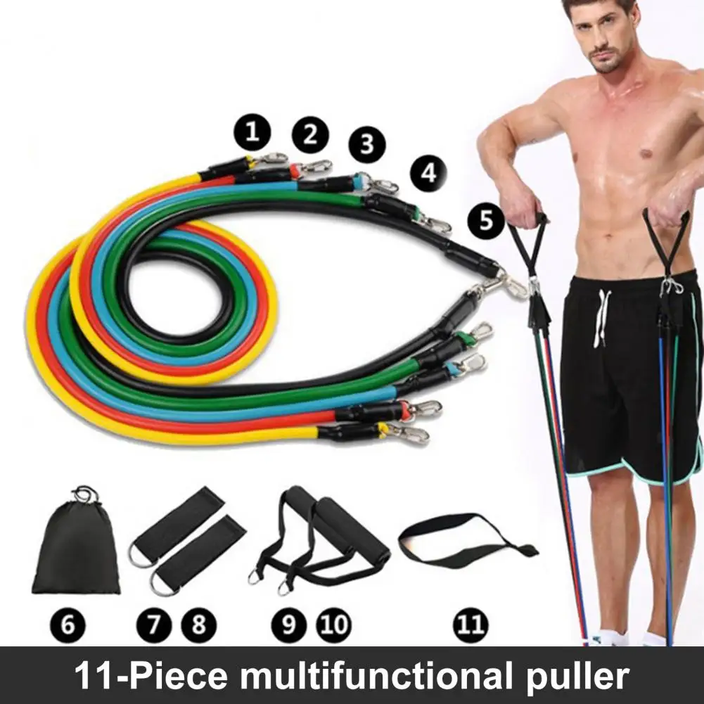 

Resistance Band Set Multifunctional Resistance Bands Set for Muscle Training Physical Therapy Includes Handles Ankle Straps Home