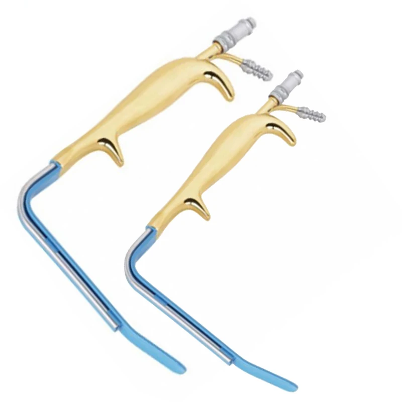 New Retractor Insulated With Fiber Optic Light Guide and Suction Tube With Smooth End Medical Instruments