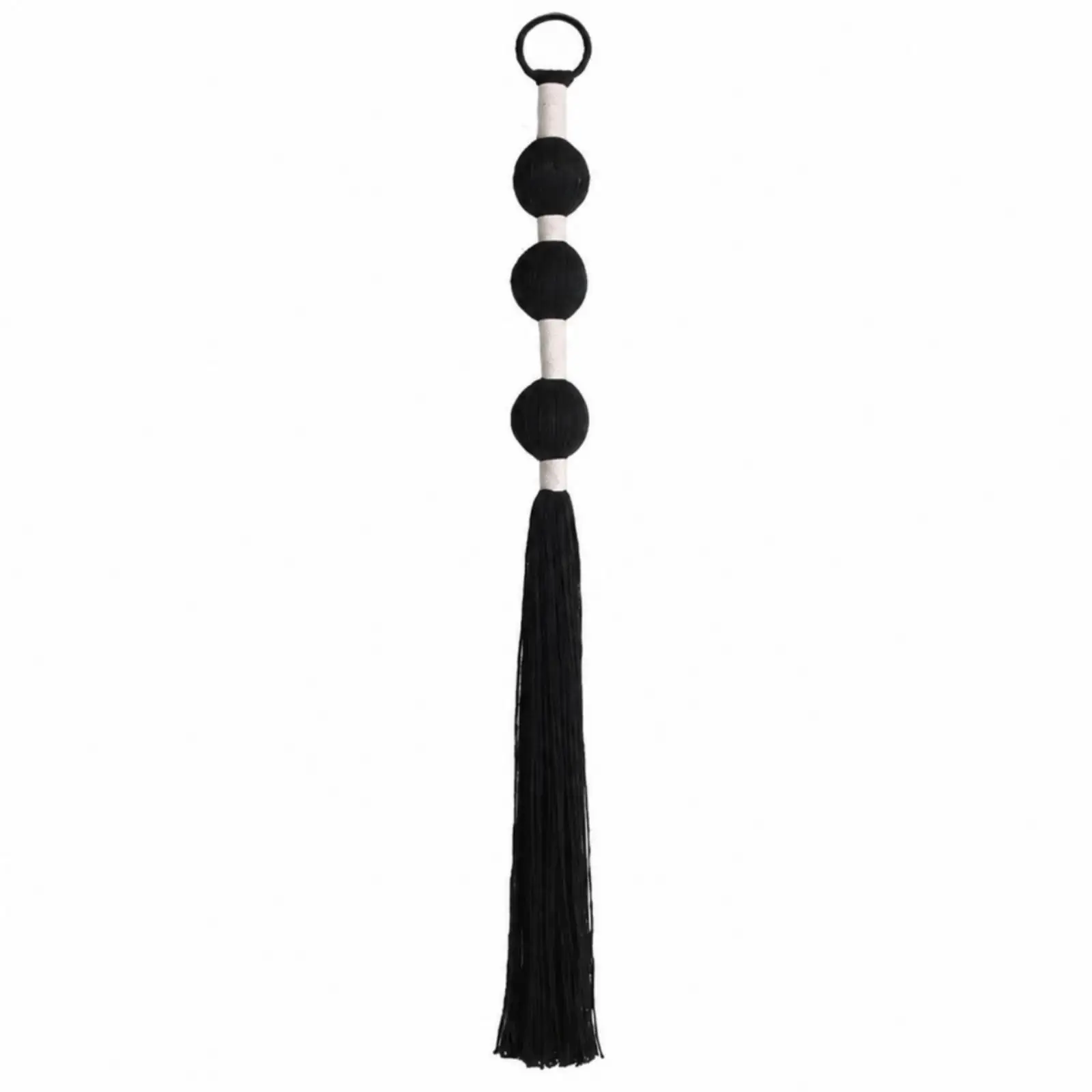 Soft Cotton Rope Wall Hanging with Fringe for Home Interior Boho Decorative Piece